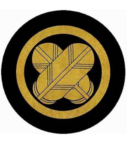 Amazon.co.jp: 家紋シール 浅野長政 丸に違い鷹の羽 直径24cm 丸型